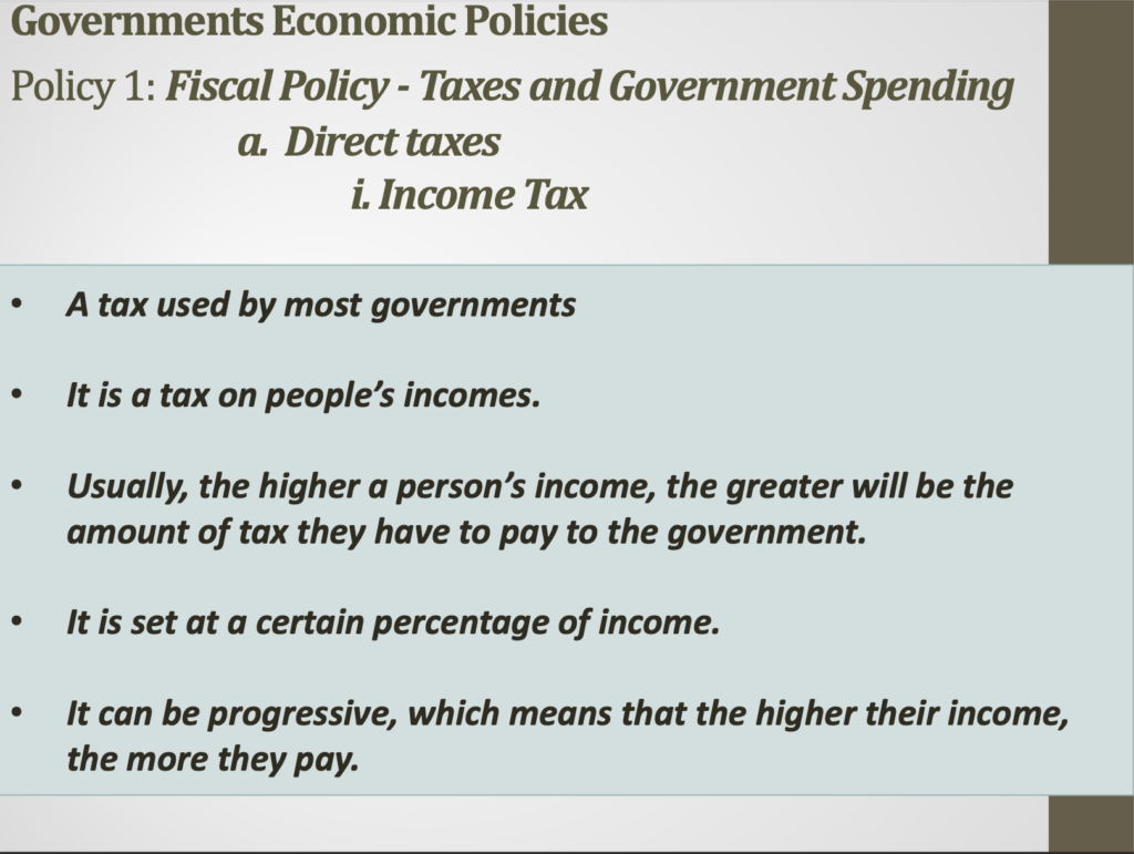 Government Objectives Presentation Notes